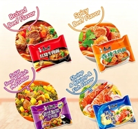Nouilles instantanées de marque chinoise, nouilles instantanées Kao de différentes saveurs, vente en gros en sachets provenant d'usines chinoises