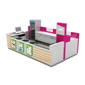 Kiosk sorvete congelado funcional, creme de gelo para limpeza de alimentos design para smoothies