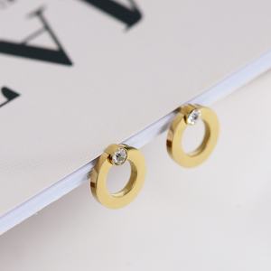 Pendientes Colgantes de Acero Inoxidable de Alta Gama con Diamantes CVD de Oro Coreano 750 para Mujeres, Hombres y Niñas - Product Image 2