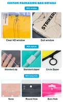 Sacs de courses réutilisables Vmpet imperméables pour la vente au détail, pochettes en plastique pour cosmétiques