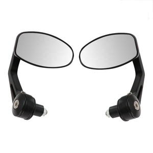 Miroirs <span class=keywords><strong>de</strong></span> <span class=keywords><strong>guidon</strong></span> ovales noirs modifiés en gros 7/8 pouces, miroirs latéraux classiques personnalisés, miroir rétroviseur pour chopper, bobber, café <span class=keywords><strong>racer</strong></span> - Product Image 5