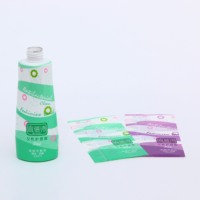 Étiquette rétractable en PET pour bouteilles en plastique Impression personnalisée Étiquette thermorétractable en PVC pour bouteille de shampoing