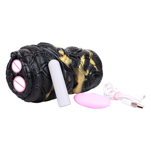 2024 Black Gold Vaca Forma Masturbação Masculina Para Homens Masturbadores Aircraft Cup Dolls <span class=keywords><strong>Double</strong></span> <span class=keywords><strong>Channel</strong></span> Sex Toys - Product Image 2