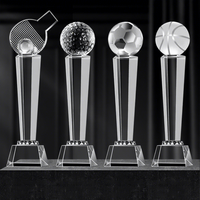 Trophées et médailles de football et de basketball en cristal poli, sculptés et gravés à la main, design personnalisé, récompenses sportives, création artisanale