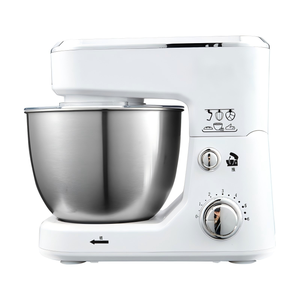 Batteur sur socle professionnel 3 en 1, capacité 5 L, 3 vitesses, acier inoxydable, design à tête inclinable pour la pâtisserie familiale - Product Image 4