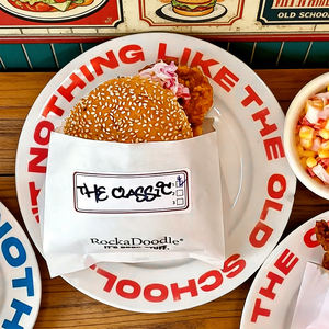 Sacs en papier kraft personnalisables, écologiques, jetables, résistants à la graisse, recyclables, à fond pointu et enduit pour frites et burgers - Product Image 5