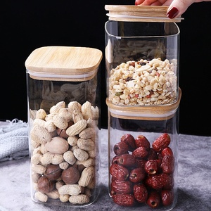 <span class=keywords><strong>Frascos</strong></span> Herméticos de Vidrio <span class=keywords><strong>para</strong></span> Almacenamiento de Alimentos en la <span class=keywords><strong>Cocina</strong></span> con Tapas de Bambú Recipiente de Vidrio <span class=keywords><strong>para</strong></span> el Hogar Cuadrado Cristalería Sellada Contenedores de Vidrio - Product Image 6