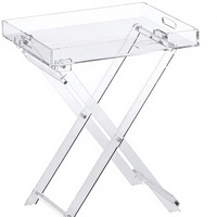 Table pliante en acrylique transparente, moderne et chic, faite à la main, pour restaurant, cuisine, bar à café, comptoir de service
