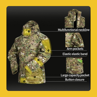 Ensemble uniforme tactique SIVI, style Gorka, camouflage, combinaison de combat 2 pièces, veste et pantalon pour la chasse en plein air