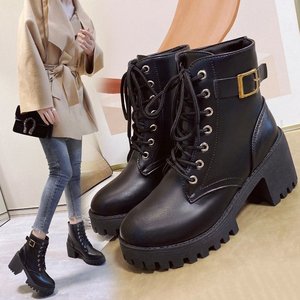 <span class=keywords><strong>Botas</strong></span> de Plataforma para Mujer, con Cordones, Estilo Punk Rock, Tacón Alto, <span class=keywords><strong>Botas</strong></span> de Motociclista, <span class=keywords><strong>Botas</strong></span> Romanas para Mujer - Product Image 2