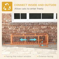 Grand tunnel de protection contre les intempéries pour animaux de compagnie en bois personnalisé avec design extensible pour chat