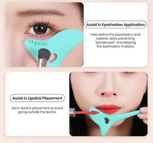 Plantillas de silicona para delineador de ojos y máscara de pestañas, personalizables de fábrica, y herramienta de maquillaje de silicona reutilizable. - Product Image 5