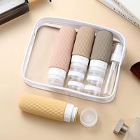 Ensemble de flacons de voyage classiques réutilisables en silicone de 90 ml, anti-poussière et durables, pour lotion de douche et crème, pour l'extérieur