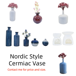 Set di <span class=keywords><strong>Vasi</strong></span> <span class=keywords><strong>in</strong></span> <span class=keywords><strong>Ceramica</strong></span> per Composizioni Floreali, Decorazione per Hotel, Vaso Piccolo <span class=keywords><strong>in</strong></span> <span class=keywords><strong>Ceramica</strong></span> Blu Creativo, Arredamento Raffinato per la Casa - Product Image 2