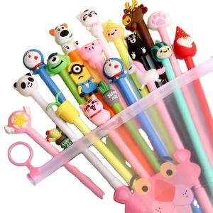 Stylos à bille en plastique avec signature en gel bon marché avec logo imprimé personnalisé pour papeterie - Product Image 1