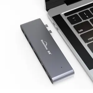 USB 3.1 Typ C Adaptador Aluminium Laptop Computer Docking station 7 In 1 USB Hub Für Macbook Pro 4K USB Hubs