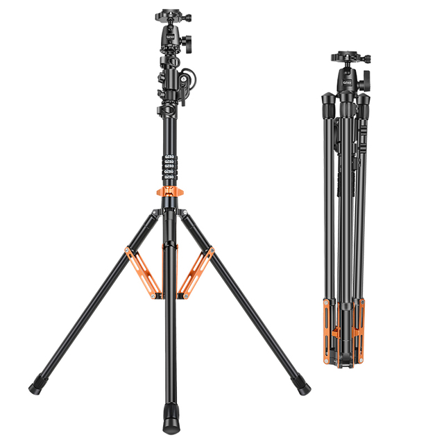 QZSD LS288T Desktop Holder Photography Tripod With Head Fill Light Stand Detachable 103CM Center Axis Photo Studio Accessories