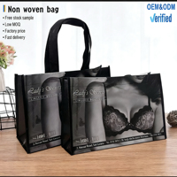 Sac fourre-tout réutilisable en non-tissé CHENGBAI avec poignées et bandoulière, taille moyenne (30-50 cm), motif personnalisé avec logo et lettres, pour le shopping