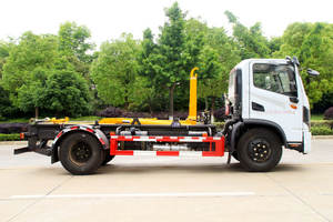 Dongfeng รถ4X2ขยะดีเซลขนาดกะทัดรัดอัตราการบีบอัดสูงรถแบบตะขอแขนเกี่ยวสำหรับการขนส่งของเสีย - Product Image 3