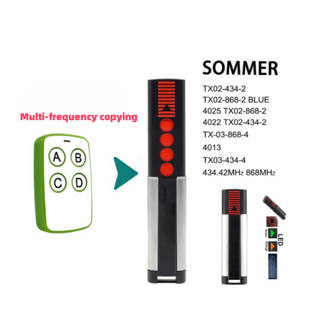 280-868MHZ Four in One Face-to-face Copy Suitable Garage Door Key Multi Frequency Copy for All Fixed and Rolling Codes
