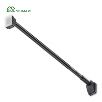 YIJIALE Produttore di Barre Telescopiche per Tende Senza Foratura, 1-2,2m, 32mm, Nere Rivestite, Montaggio Rapido con Un Clic, per Armadi