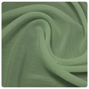 Premium Quality Woven 100D Crepe Fabric 100% Polyester Yoryu Chiffon Crinkle Wrinkle Crepe Fabric For Dress