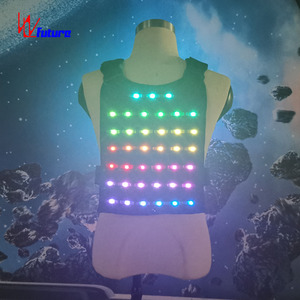 Chaleco Táctico LED para Hombre, para <span class=keywords><strong>DJ</strong></span>, Fiestas <span class=keywords><strong>Rave</strong></span>, Carnaval, Baile, Actuaciones, Luminoso, Control Inalámbrico, Festival, Disfraz de Halloween - Product Image 4