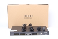 HiOSO HA7308VX Tanpa Modul Pon 8PON EPON OLT Peralatan Serat Optik FTTx 8Port Mini OLT FTTH 4 RJ45 4 Port SFP 1000M