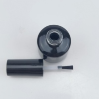 Flacon vide en verre noir pour vernis à ongles 10 ml, carré ou rond, pour gel UV, avec bouchon à pinceau