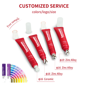 Индивидуальная керамическая туба для крема/сыворотки для глаз 10 мл, 15 мл с металлическим наконечником и аппликатором из цинкового сплава - Product Image 2