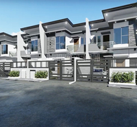 Maison modulaire à deux étages, duplex moderne préfabriqué, maison de ville à structure en acier, résidence résidentielle