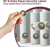 Étiquettes de sécurité 33 mm de diamètre RF 8,2 MHz transparentes compatibles Checkpoint, 1000 pièces/rouleau, pour systèmes de prévention des pertes EAS