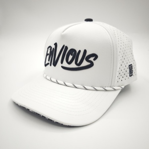 Casquette de sport ajustable à 5 panneaux en polyester imperméable, avec découpe laser, motif léopard Dobby, logo brodé personnalisé de haute qualité - Product Image 3