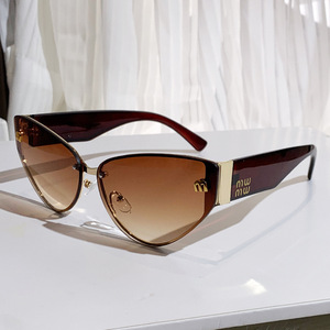 แว่นกันแดดเอ็มดับเบิลยูแคทอายผู้หญิง UV400 กรอบพีซีสีทองสไตล์อินเทรนด์ - Product Image 4
