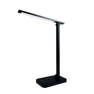 Tự động hẹn giờ không dây sạc <span class=keywords><strong>LED</strong></span> Đèn bàn bảo vệ mắt ánh sáng ban đêm hiện đại hợp kim nhôm đen pin hoạt động cho nghiên cứu - Product Image 5