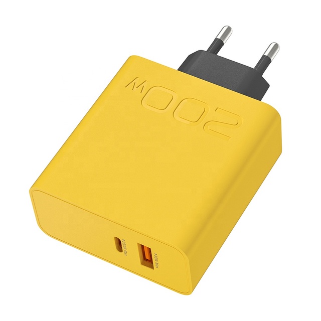 EU US Plug 200W Super Fast Charger Charging USB Power Adapter for iPhone Huawei Xiaomi Samsung Mobile Phone Quick Charger