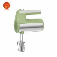 Batteur Électrique Portable 300W, 5 Vitesses, Léger, Design Ergonomique, Support de Table en Plastique, Idéal pour la Pâtisserie et la Cuisine, avec Crochet Pétrisseur