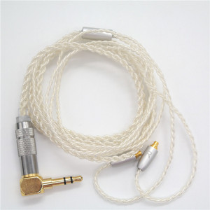 Reproductor de MP3 Twisted con cable Shure chapado en plata para adaptador de auriculares Se535 Se846 Ue900 Es50 Es60 - Product Image 3