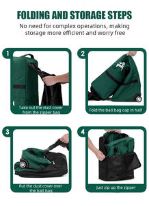 Bolsa <span class=keywords><strong>de</strong></span> Viaje para <span class=keywords><strong>Golf</strong></span> PGM Ligera y Portátil con Ruedas, Diseño Acolchado <span class=keywords><strong>de</strong></span> Tela Impermeable, Plegable, Personalizable HKB019 - Product Image 6