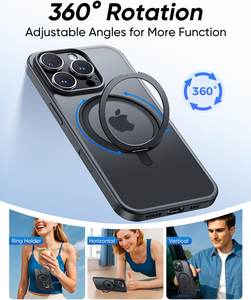 APEI Coque <span class=keywords><strong>de</strong></span> téléphone compatible avec support anneau rotatif à 360 degrés, résistante aux chutes et fine, pour <span class=keywords><strong>iPhone</strong></span> 15 15Pro Max - Product Image 6