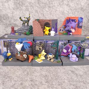 Figura de Acción Miniatura de Gengar de Re-ment, Serie Kawaii Pokemoned Town Back Alley at Night, Juguetes de PVC en Caja Ciega para Decoración del Hogar, Regalo para Niños - Product Image 1