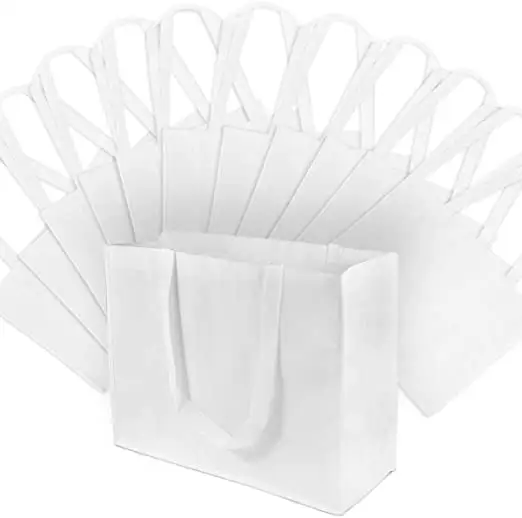 2023 Witte Kleur Herbruikbare Boodschappentassen Met Handvatten Voor Vrouwen