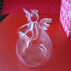 Jarrón de cristal colgante en forma de Ángel, terrario, Ángel colgante, jarrón de ángeles - Product Image 3