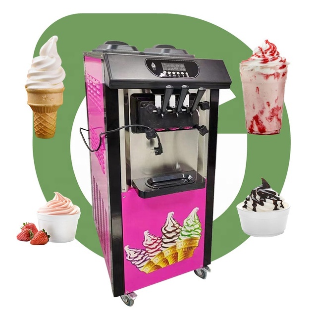Home Artisan 2020 Dairy Free 3 Flavor Glace Sundae Icecream Maker Compressor Softy Frozen Yogurt Ice Cream Machine