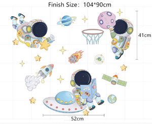 Cartoon Astronauta Autoadesivo Della Parete Creativo Del Bambino Carta Da Parati Della Decorazione Della Casa per bambini in <span class=keywords><strong>Camera</strong></span> Decorativa Della Parete <span class=keywords><strong>Camera</strong></span> Da Letto Adesivi Murali Per Bambini - Product Image 5