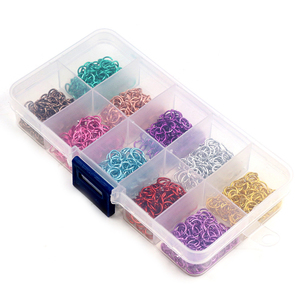 Anneaux ouverts en aluminium colorés de 6 mm, anneaux fendus, connecteurs pour colliers, bracelets, accessoires de <span class=keywords><strong>fabrication</strong></span> de bijoux DIY, 1000 pièces/boîte - Product Image 4