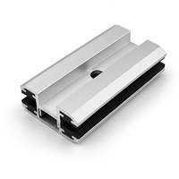 Pince de fixation centrale solaire en alliage d'aluminium AL6005-T5 pour accessoires de toiture et de carport, surface anodisée, fixation sécurisée des panneaux