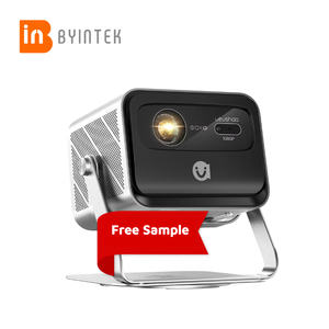 [Échantillon gratuit pour les distributeurs] <span class=keywords><strong>Projecteur</strong></span> domestique BYINTEK V80 2200 ANSI DLP avec support, prise en charge 1080P et 4K pour un cinéma maison immersif - Product Image 1