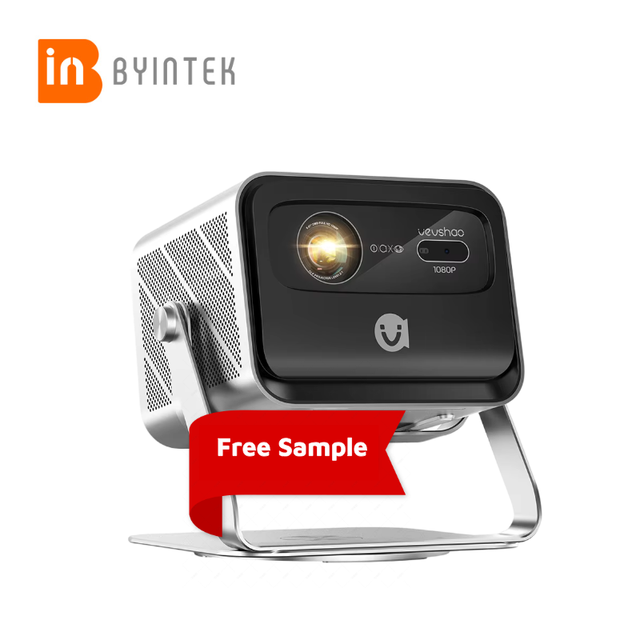 [Free Sample for Distributor] BYINTEK V80 2200 ANSI DLP Home Projector with Stand 1080P & 4K Support for Immersive Home Theater