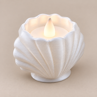 Élégant chandelier en coquille de conque imprimé en 3D en PLA pour bougie chauffe-plat LED, spirale texturée effet soie, style féminin, décoration côtière, cadeaux